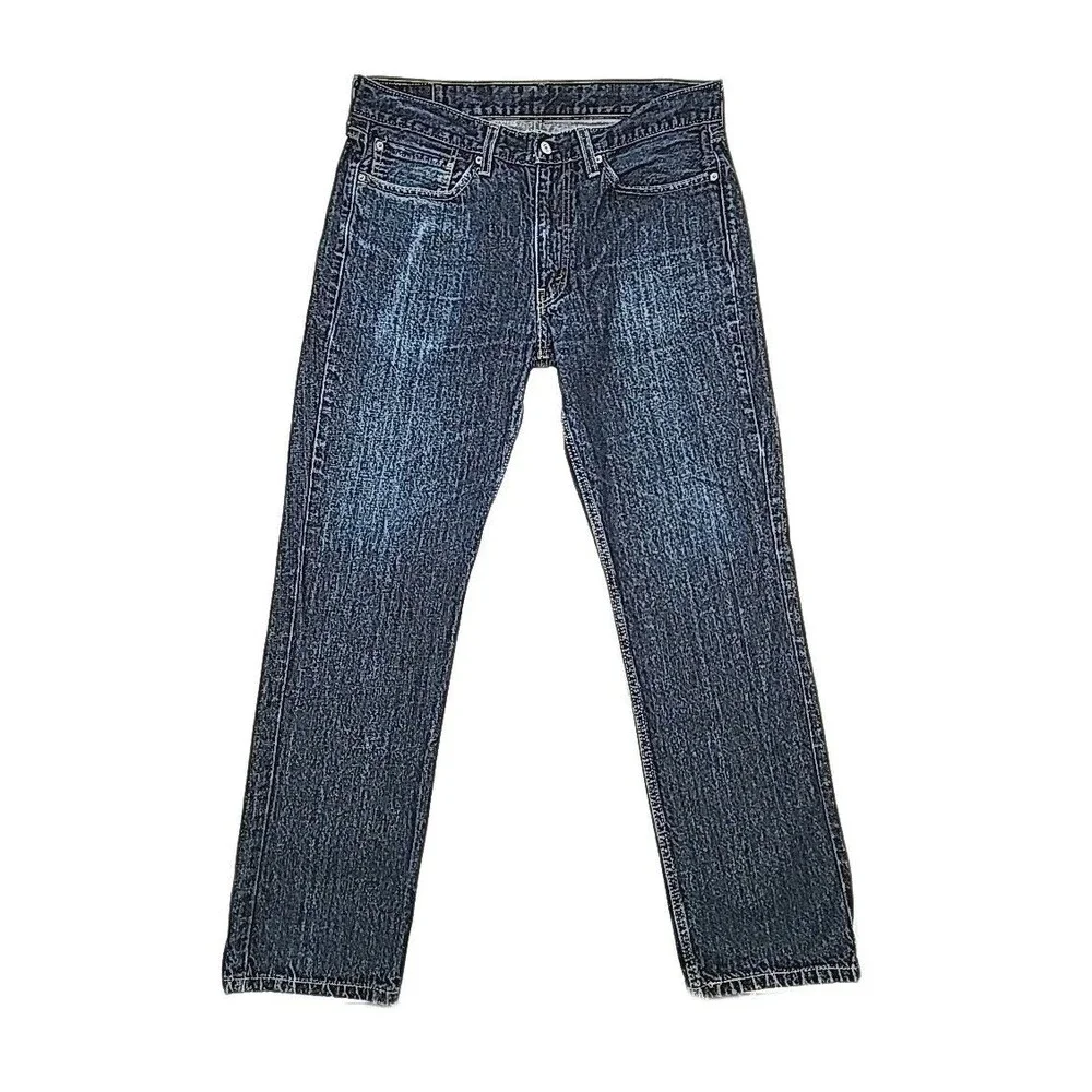 Levi's 514 Jeans Blue Straight Fit Men Size 36 x 32 Dark Wash Cotton